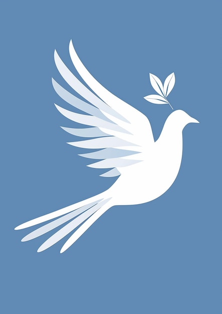 Photo white dove of peace symbol of hope and faith