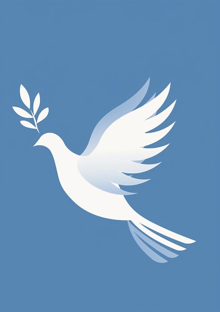 Photo white dove of peace symbol of hope and tranquility