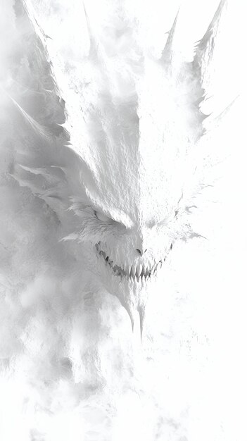 Photo white dragon in the clouds