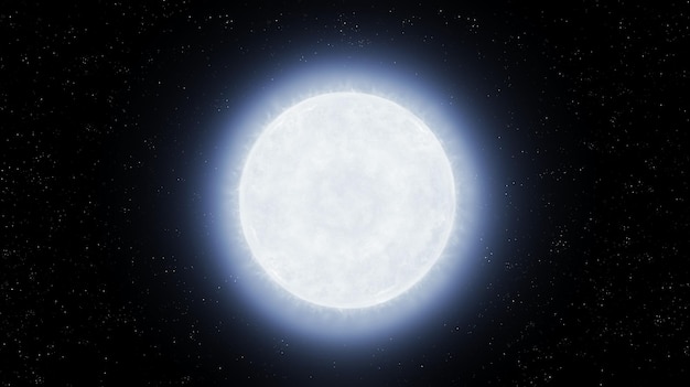 White dwarf in deep space isolated