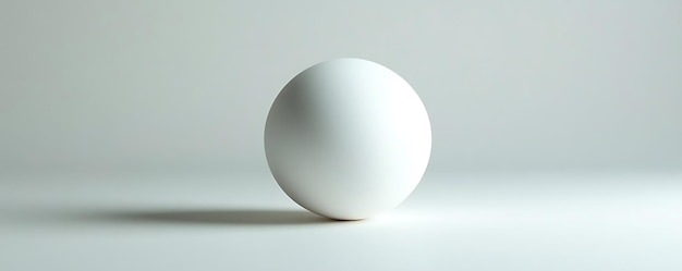 White Egg 3D Render on White Background