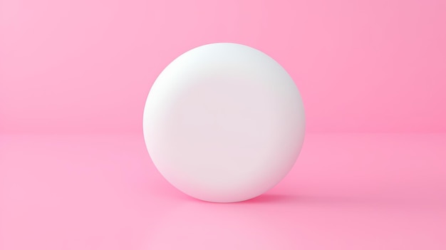 A white egg on a pink background