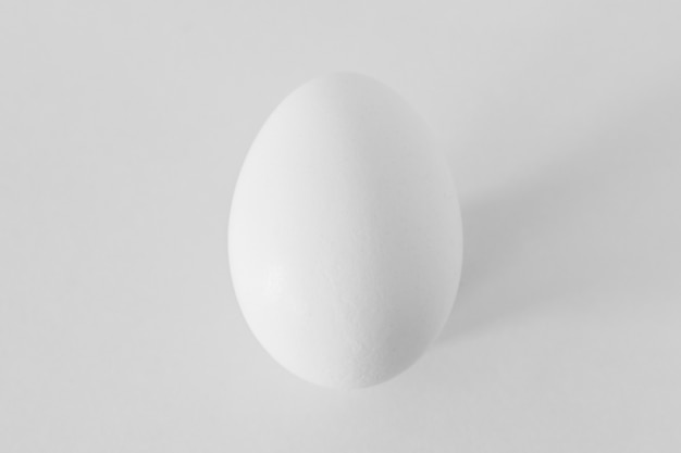 White egg on white.