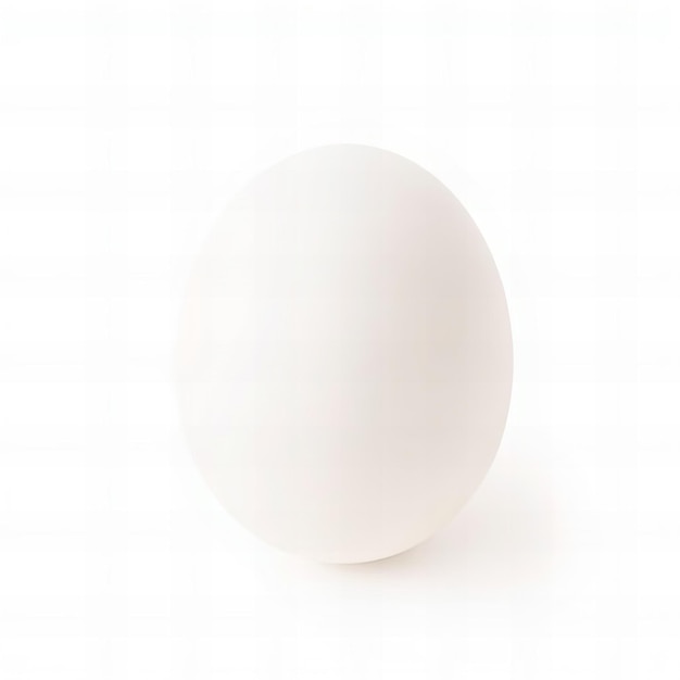 Photo a white egg with a white egg on it