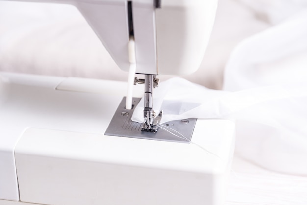 White electric sewing machine