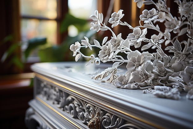 White Elegance Living Room Chest of Drawers