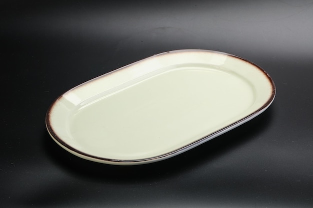 White empty plate for serving