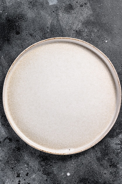 White empty round plate, restaurant