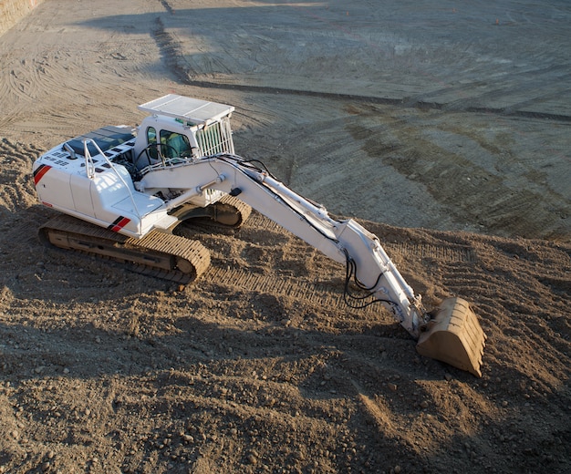 White excavator