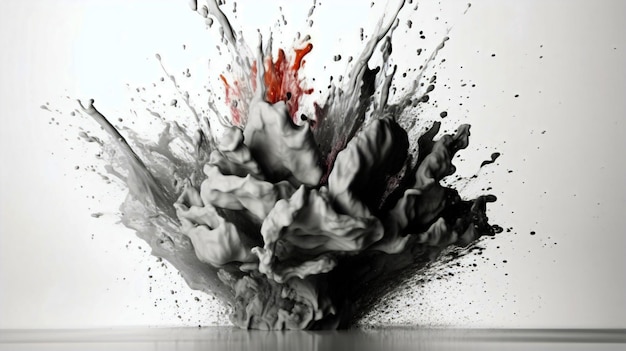 White Explosion Minimalist White Background