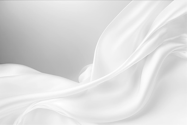 White fabric backgroundabstract smooth fabric minima white backgroundflowing satin waves