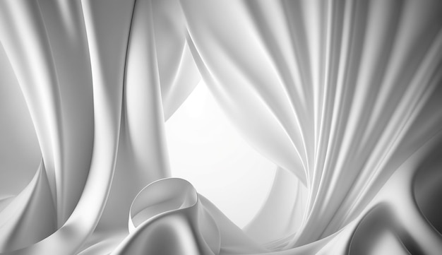 White fabric with a transparent curtain