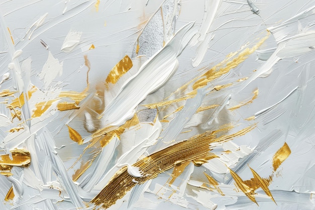 a white feather with gold and white feathers is lying on a white surface