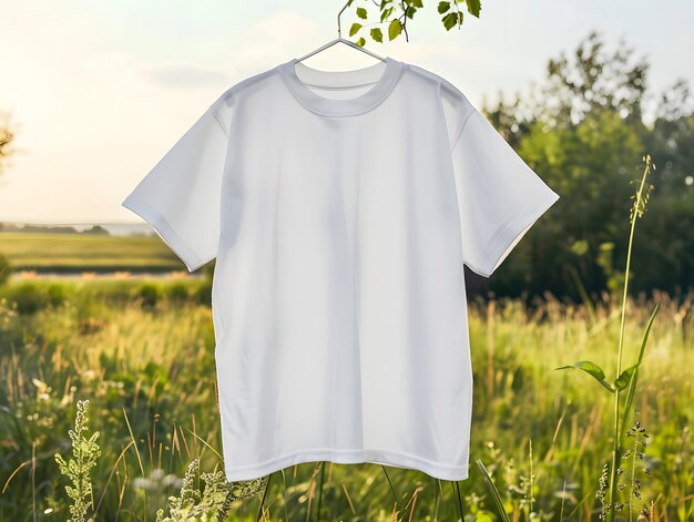 Photo white female tshirt mockup