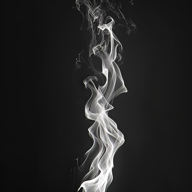 Photo white fire flames isolated on black background