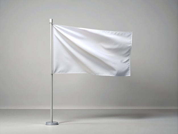 Photo a white flag is standing on a white pole