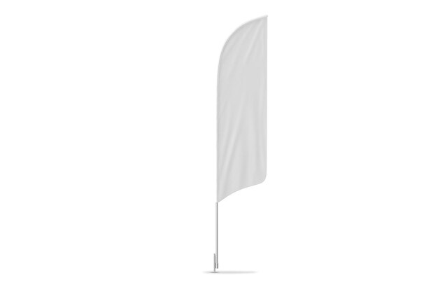 Photo white flag on a pole