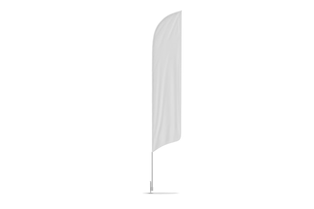 Photo white flag on a pole