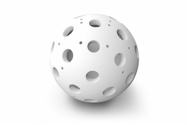 White floorball ball Generate Ai