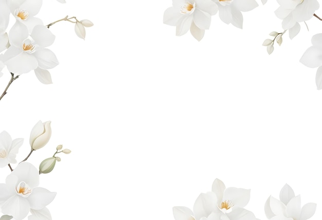 white floral background