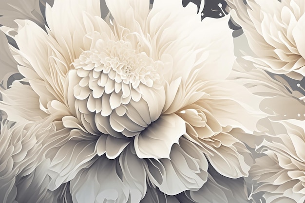 white floril abstrack background