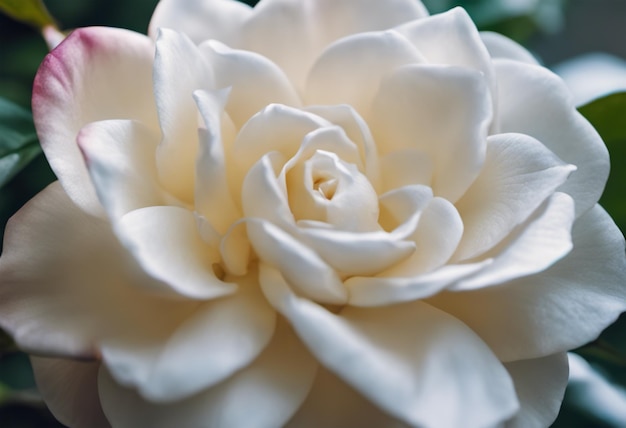 White flower of Camellia japonica