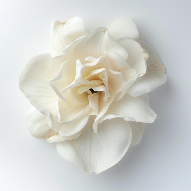 A white flower with a green stem