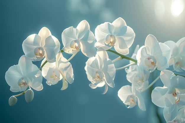 a white flower with the word  orchid  on it