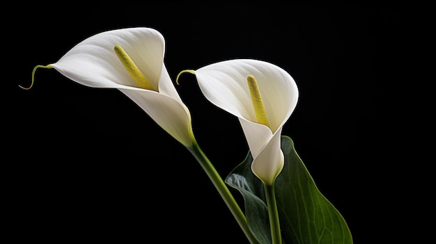 a white flower with yellow stamens and green leaves