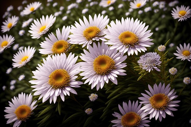 White flowers closeup floral background