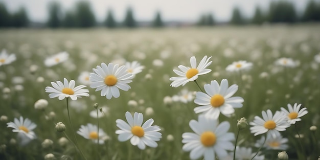 White Flowers In The Field