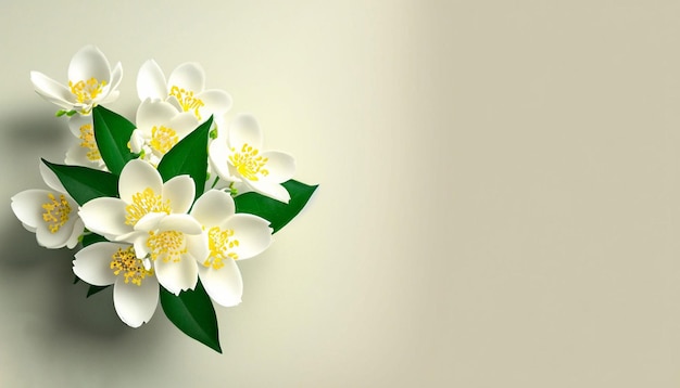 White flowers on a light background