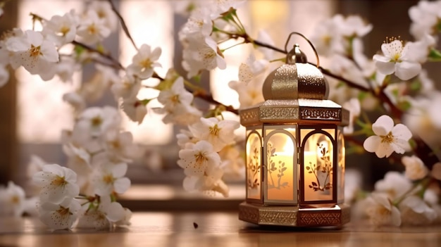 white flowers prunus tree blossoms and glowing silver