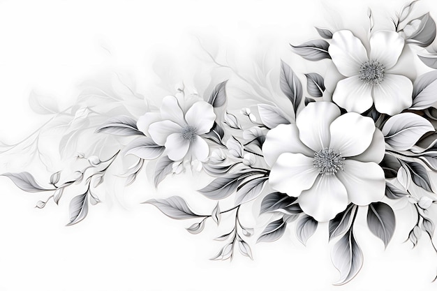 White Flowers in Quilling Art