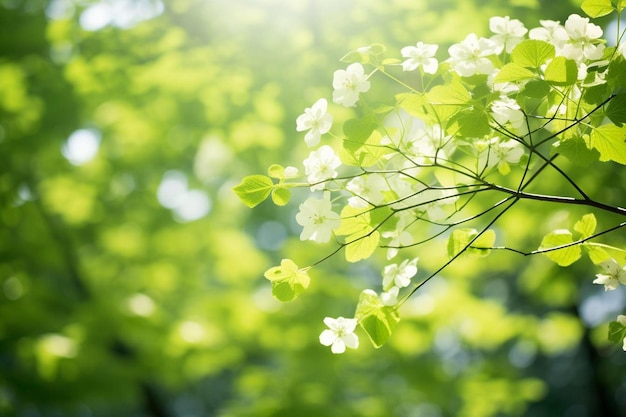 white flowers in the sunlight