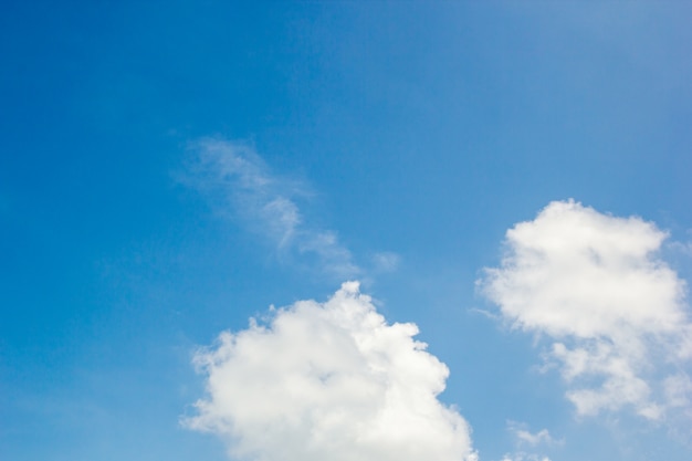 White Fluffy Clouds In The Blue Sky, For Background