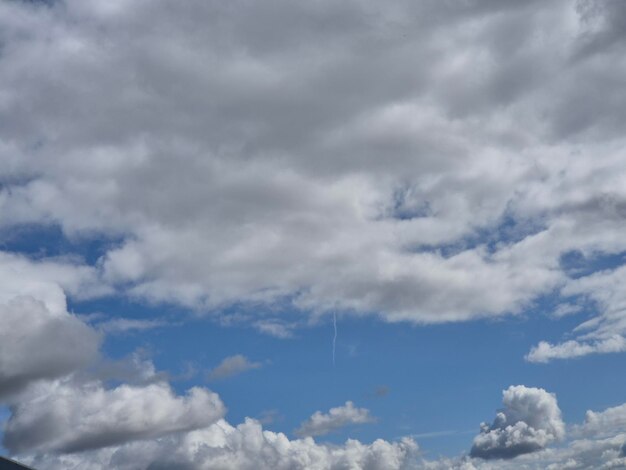 White fluffy clouds in the sky background Cumulus clouds