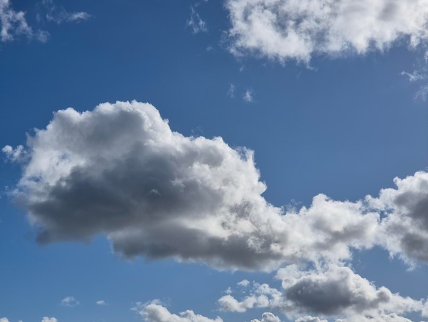 White fluffy clouds in the sky background Cumulus clouds