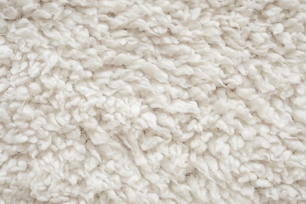 White fluffy fur fabric wool texture background