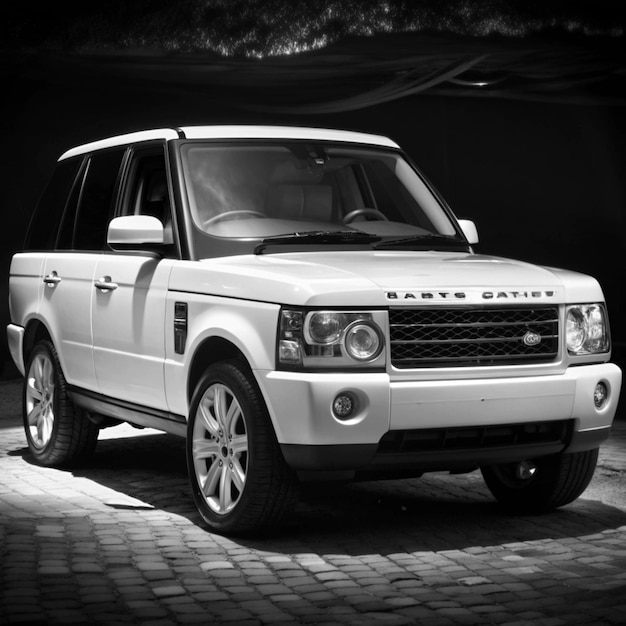 Photo a white ford suv with the word coffee on the front