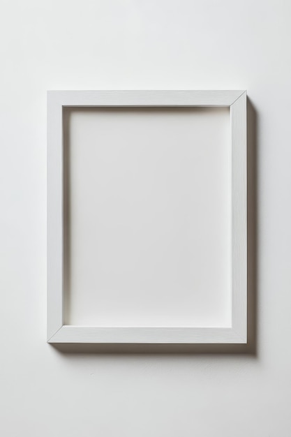 a white frame with a white frame on the wall