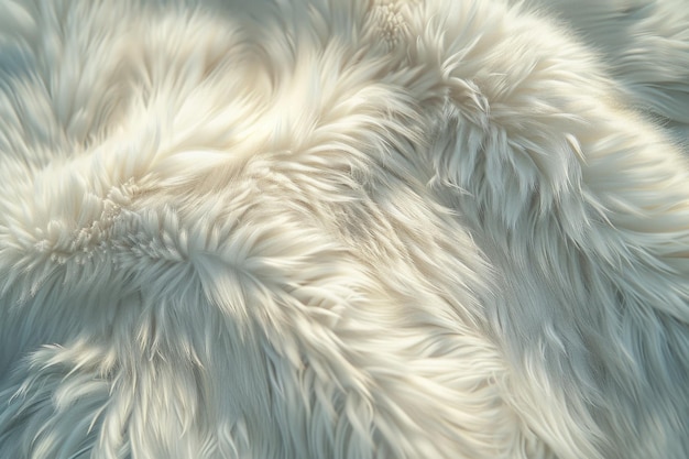 white fur close up