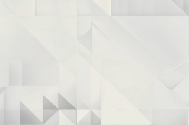 a white geometric background with a square and triangles