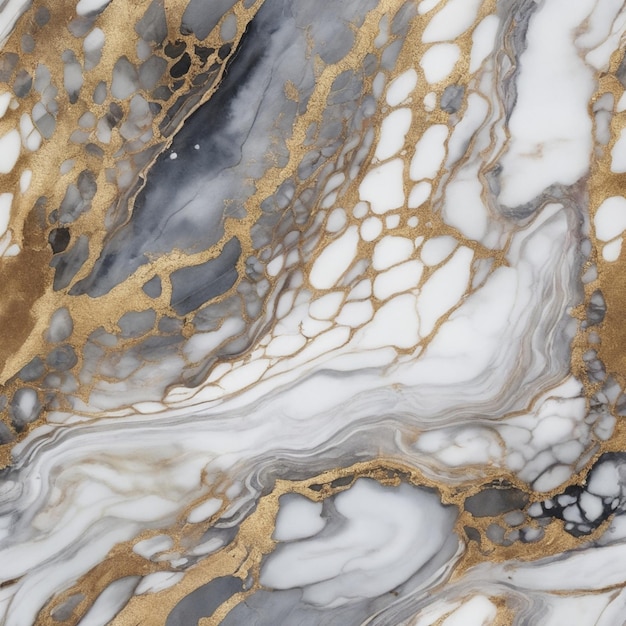 White and gold marble texture background