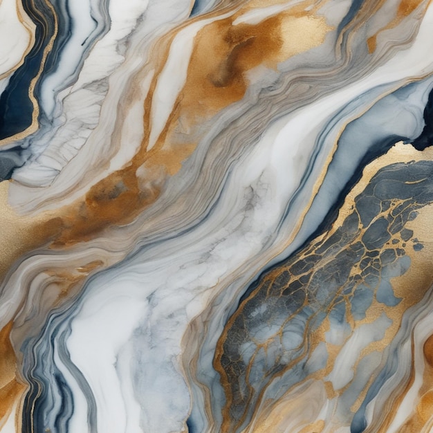 White and gold marble texture