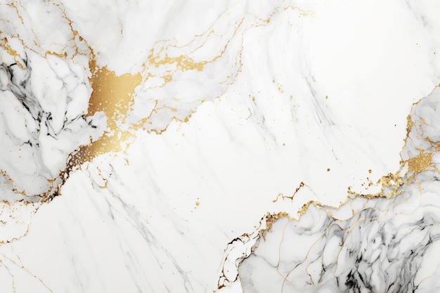 White and gold marble textured background