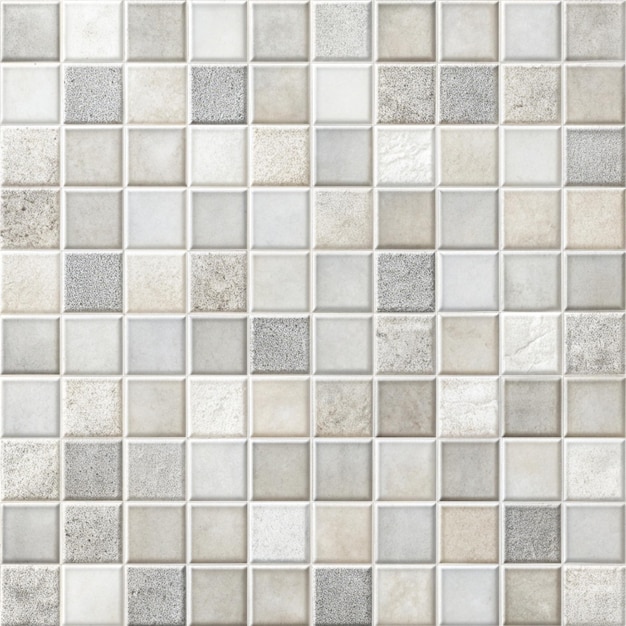 Photo white or gray ceramic wall and floor tiles abstract background design geometric mosaic texture for the decoration of the kitchen bathroom toilet and laundry room