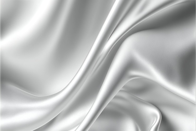 White gray satin fabric digital illustration painting