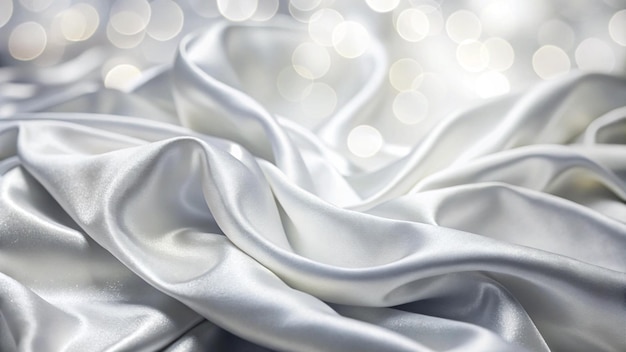 Photo white gray satin texture that is white silver fabric silk panorama background with beautiful soft blur pattern natural