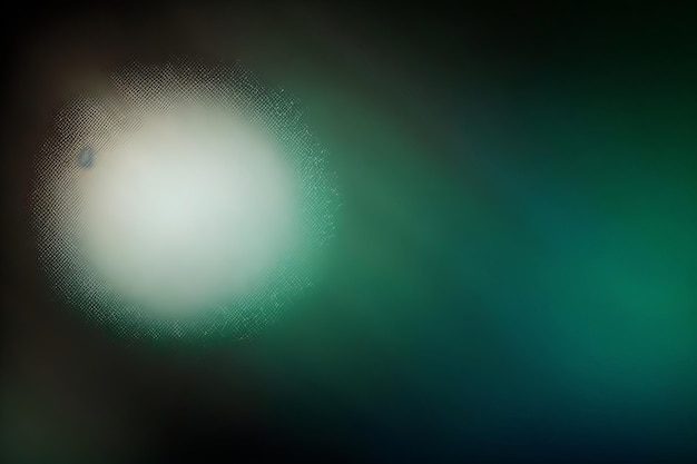 White green blurred gradient on dark grainy background glowing light spot ai generated